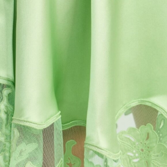 NWT ULLA JOHNSON Silk Avalon skirt in Celadon L $550 - Picture 4 of 10